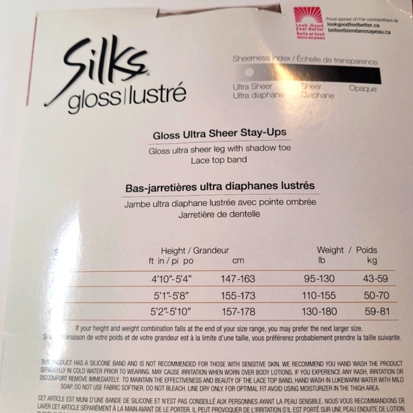 SILKS Lace Top Glossy Ultra Sheer Stay-Ups - Picture 3 of 4